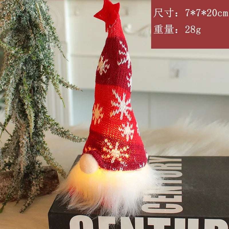 2026 Glowing Gnome Christmas Doll – Faceless Merry Christmas Decoration for Home, Navidad & New Year Holiday Gifts