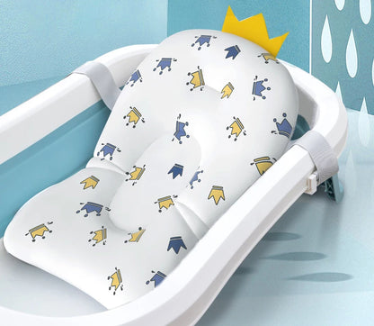 Portable Baby Bath Support Cushion – Adjustable Newborn Bathtub Pad & Foldable Infant Bath Seat