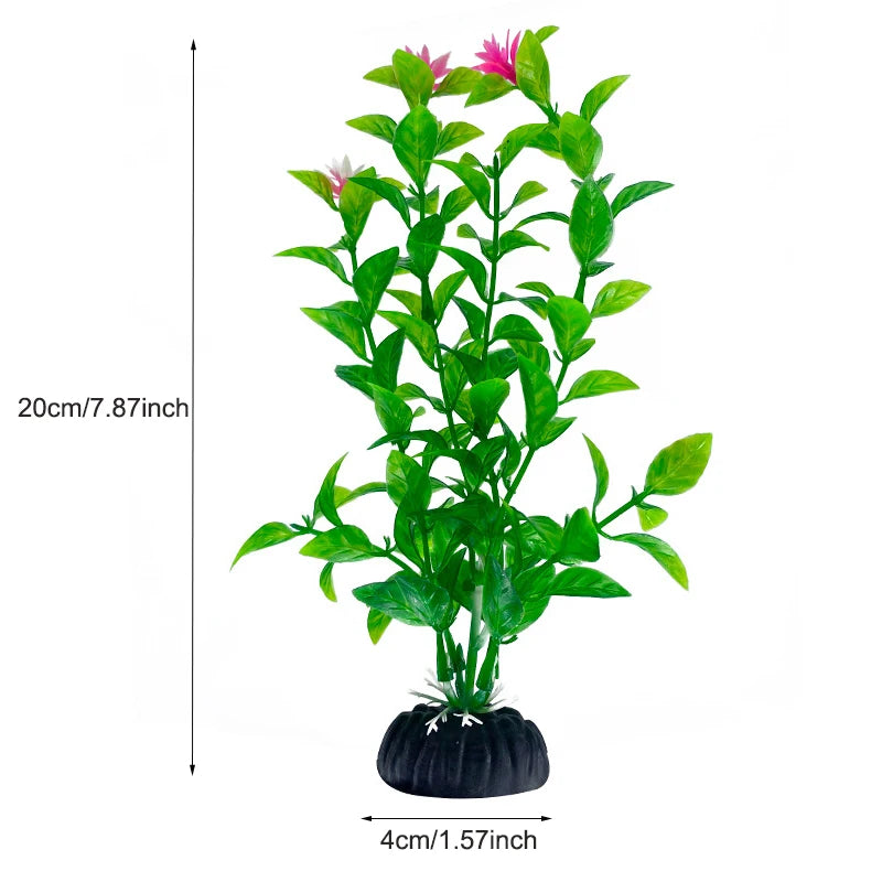 Artificial Aquarium Plants – Plastic Aquatic Underwater Plants for Fish Tank Decoration, Aquascaping & Aquarium Accessories