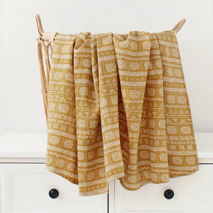 Couverture d'emmaillotage pour bébé en mousseline de bambou – Ultra douce 120 x 120 cm, couverture de naissance, d'emmaillotage et de chambre d'enfant