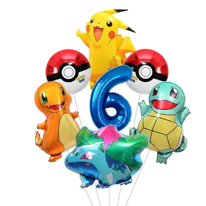 Cartoon Pikachu Shaped Foil Balloons – Aluminum Film Balloons for Indoor & Outdoor Party Decorations