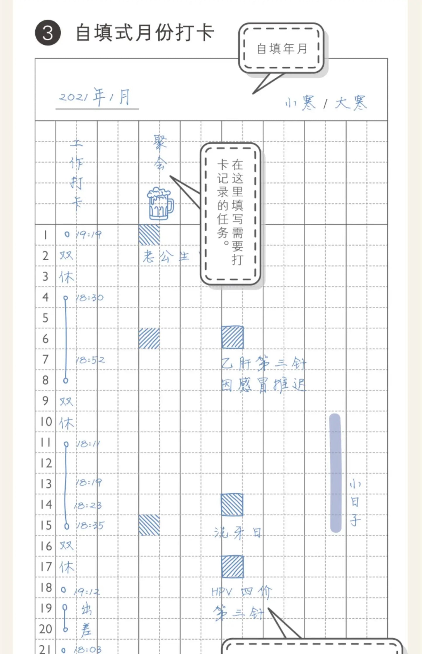 Kinbor Undated Weekly Planner – Portable Daily, Monthly & Schedule Journal Notebook