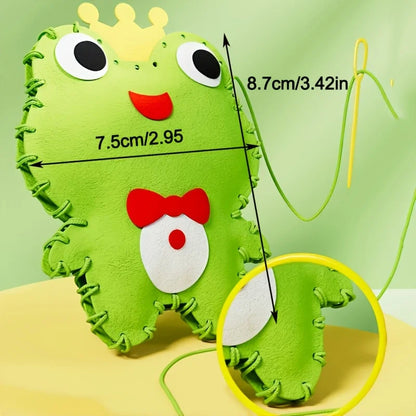 Kit de couture et de broderie 8 pièces pour débutants – Kit de loisirs créatifs d'animaux à fabriquer avec tissu, aiguilles et fil pour enfants, apprentissage de la couture, cadeau artistique créatif