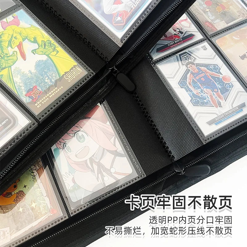 Classeur de cartes à collectionner 1024 pochettes | Grand album à fermeture éclair étanche de 12/16 pochettes pour cartes Pokémon, Yu-Gi-Oh!, MTG & TCG