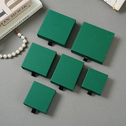 10 Cajas de regalo de joyería de papel para anillos, pendientes, collares, pulseras y empaques de recuerdos de boda