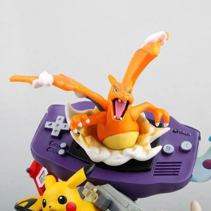 Figura de anime Pokémon de 20 cm – Estatua de PVC de Pikachu, Mew y Charizard para exhibición de mesa, decoración de sala de juegos y regalos para coleccionistas
