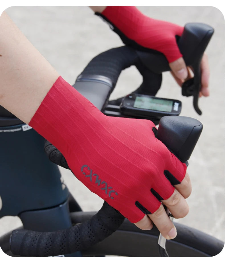 Guantes de Ciclismo sin Dedos CXWXC – Transpirables y Antideslizantes para Hombre y Mujer con Soporte Extendido de Muñeca para Fitness, Entrenamiento y Deportes al Aire Libre