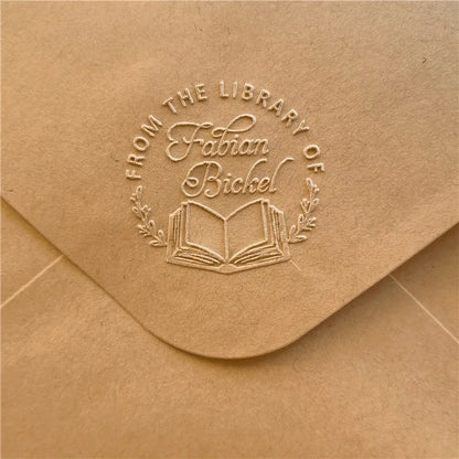 Custom Initials Embosser Stamp – Personalized Book & Wedding Embossing Seal for Address, Library & Gift Branding | Custom Paper Decor Accessory