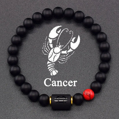 Pulsera de constelación de 12 signos del zodiaco – Brazalete con dije de astrología para hombres y mujeres | Regalo de joyería de amistad Aries, Virgo, Leo y Libra