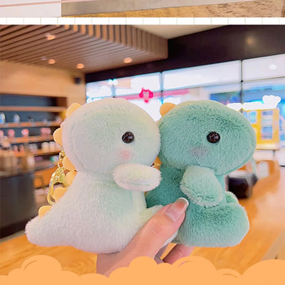 Kawaii 12CM Dinosaur Plush Keychain – Cute Multipurpose Stuffed Animal Pendant Doll for Backpack, Bag, Keyring & Gift Accessories