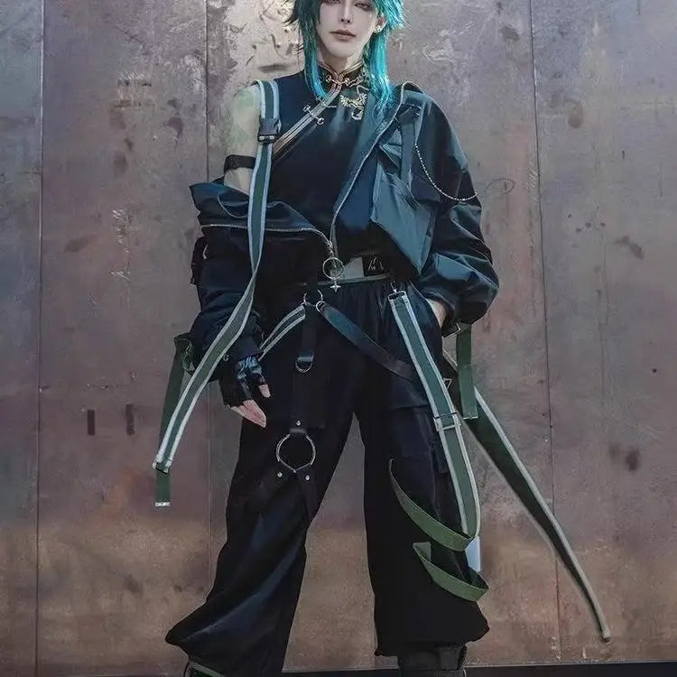 Xiao Inspired Dark Dharma Protector Cosplay Costume – Anime Game Demon Subduing Roleplay Suit for Halloween & Events