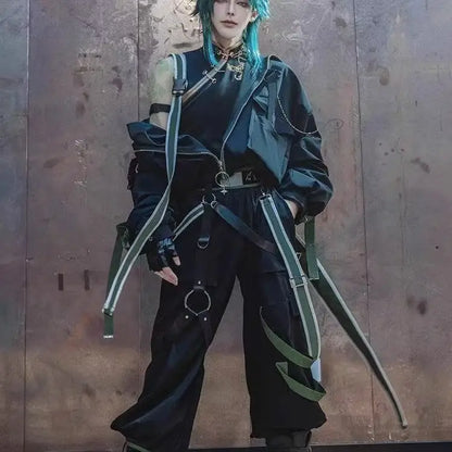 Xiao Inspired Dark Dharma Protector Cosplay Costume – Anime Game Demon Subduing Roleplay Suit for Halloween & Events