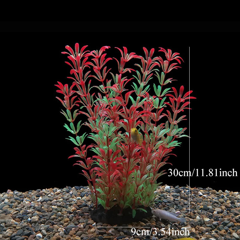 Artificial Aquarium Plants – Plastic Aquatic Underwater Plants for Fish Tank Decoration, Aquascaping & Aquarium Accessories
