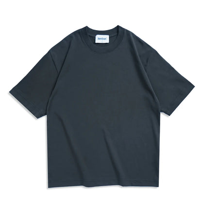 WAVLATII T-shirt unisexe oversize marron, décontracté d'été, streetwear coréen, haut basique uni pour femmes et hommes.