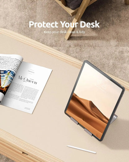 Alfombrilla de escritorio grande de cuero PU - Mouse Pad antideslizante y protector de escritorio para laptop, teclado, oficina y juegos