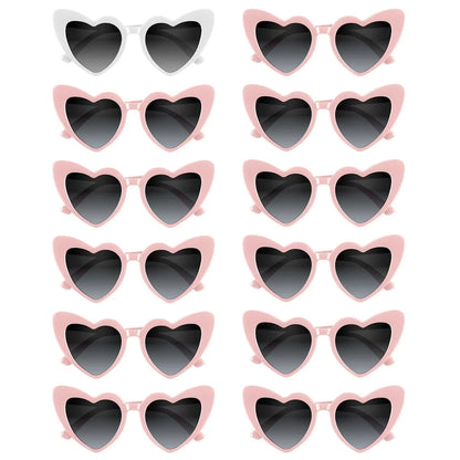12–120PCS Personalized Heart Sunglasses with Pen – Wedding & Bachelorette Party Favors, Bridal Party Photo Props & Gifts