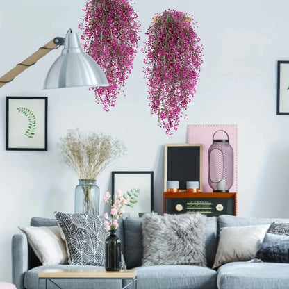 1 enredadera artificial de glicina colgante – Guirnalda de flores sintéticas resistente a los rayos UV para decoración del hogar en interiores y exteriores, bodas, fiestas y eventos
