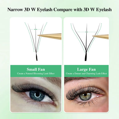 NAGARAKU V Shape Premade Eyelash Extensions – 2D/3D/4D/5D W Volume Fans for Natural Soft Fluffy Volume Lash Look