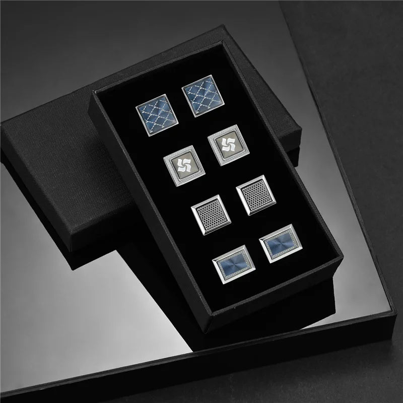 Luxury Copper Cufflinks for Men – Round & Square Shirt Cuff Links for Wedding, Business & Formal Wear | Men's Fashion Accessories Gift