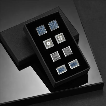 Luxury Copper Cufflinks for Men – Round & Square Shirt Cuff Links for Wedding, Business & Formal Wear | Men's Fashion Accessories Gift