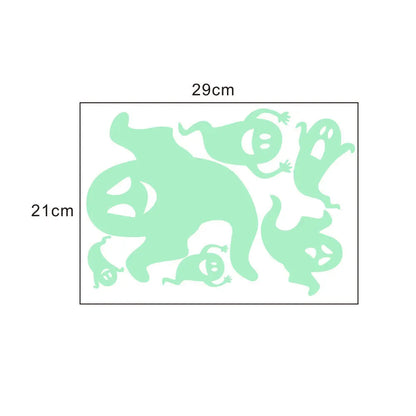 Halloween Luminous Wall Stickers – Glow-in-the-Dark Eyes, Bats, Ghosts & Pumpkins for Windows, Walls, Home & Spooky Party Decor
