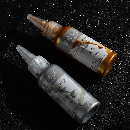 60ml Metallic Gold Acrylic Paint – Waterproof DIY Pigment for Art & Craft Projects