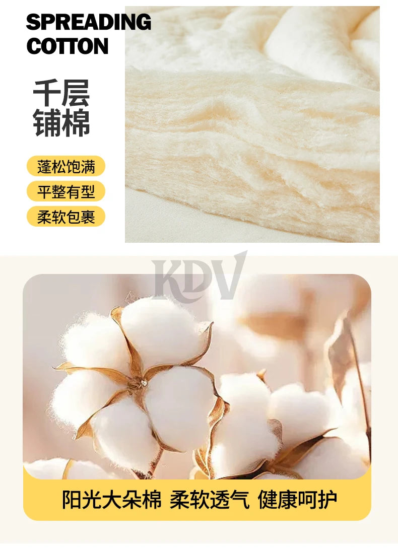 100% Cotton Filled Comforter – Soft Lightweight Warm Winter Quilt for Autumn & Cold Weather Bedding