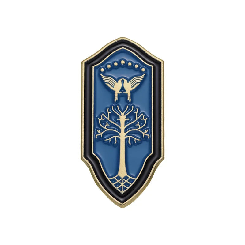 Durin's Doors Enamel Pin Brooch – Fantasy Lord Ring Inspired Lapel Badge for Women & Men | Collectible Fashion Jewelry Gift