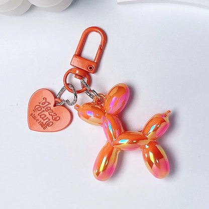 Cute Acrylic Balloon Dog Keychain – Cartoon Y2K Bag Pendant for Women & Couples, Car Key Chain, Jewelry Gift & Decorative Accessory
