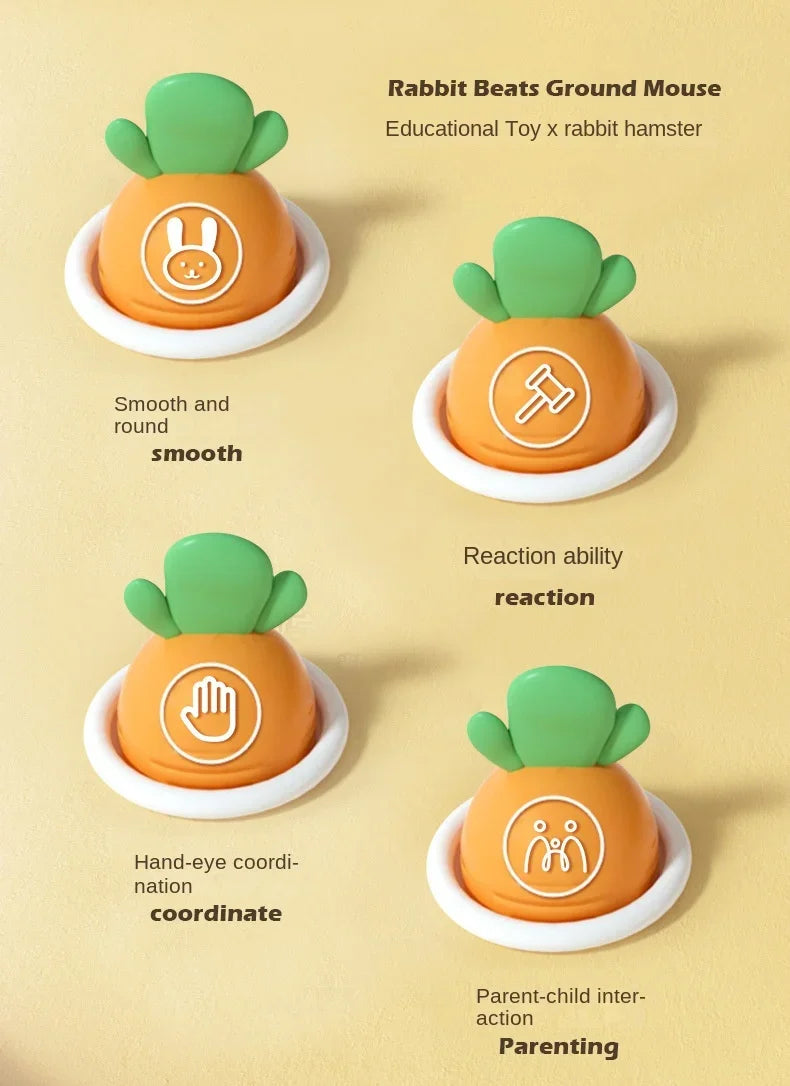 Juego de martillar de madera Montessori – Juguete de aprendizaje para niños pequeños con temática de animales de dibujos animados, juego interactivo para padres e hijos, regalo de cumpleaños para el desarrollo temprano