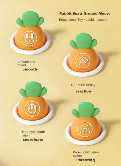Juego de martillar de madera Montessori – Juguete de aprendizaje para niños pequeños con temática de animales de dibujos animados, juego interactivo para padres e hijos, regalo de cumpleaños para el desarrollo temprano