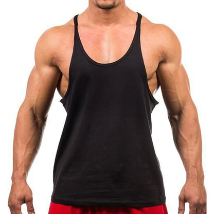 Men's Cotton Gym Tank Top – Sleeveless Bodybuilding Training Vest for Fitness, Workout & Muscle Training