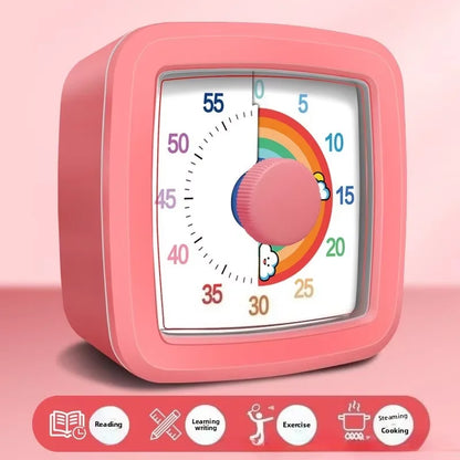 Temporizador visual de 60 minutos con luz nocturna – Reloj de cuenta regresiva para niños, estudiantes y productividad