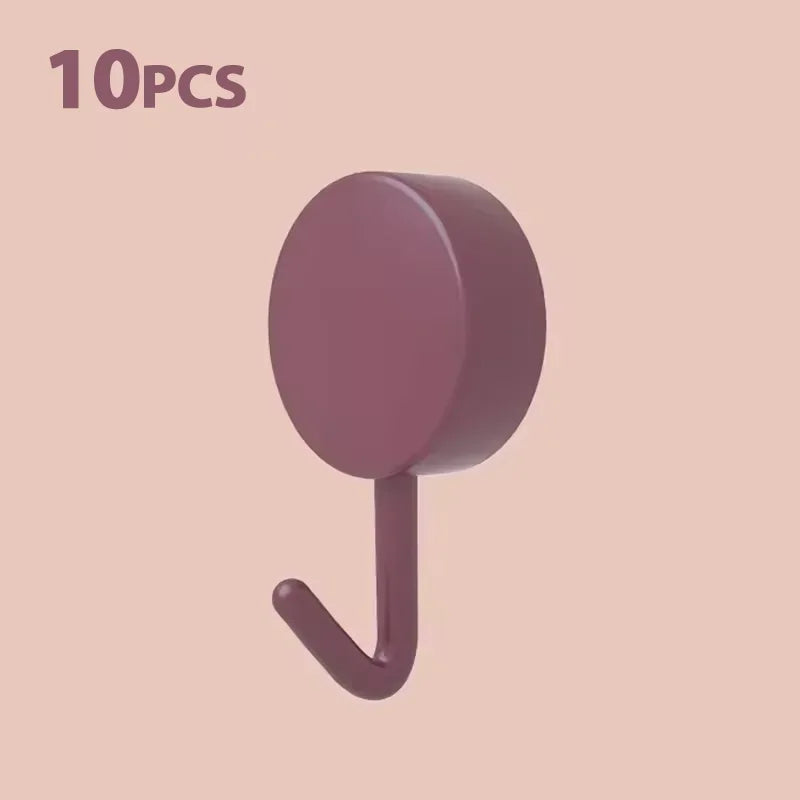 Ganchos de pared autoadhesivos de 5/10 piezas – Ganchos fuertes sin taladro para baño, cocina, puerta, almacenamiento de ropa y toallas