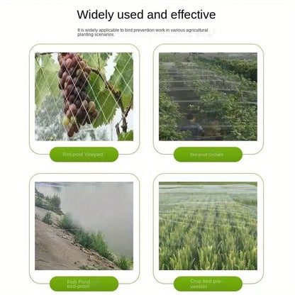 Filet de protection robuste en nylon pour oiseaux – Maille de protection pour le jardin pour les poulaillers, les enclos à volailles, les barrières anti-écureuils, les arbres fruitiers et la protection des plantes extérieures.
