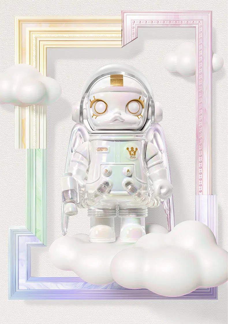 POP MART MEGA Space Molly 100% – Série 4e anniversaire – Boîte Mystère Figurines de Collection
