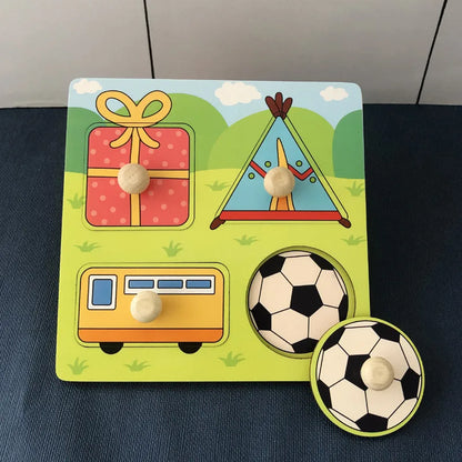 Jouet de puzzle en bois Montessori pour bébé – Jeu d'apprentissage éducatif pour les tout-petits de 1 à 3 ans, activité de développement cérébral d'association de formes pour enfants, cadeau d'anniversaire et jouet d'apprentissage précoce