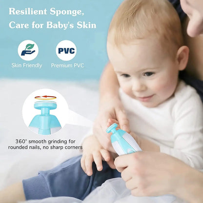 MAMIJOY Cortaúñas Eléctrico para Bebés con Luz LED – Kit de Cuidado de Uñas para Bebés Recién Nacidos, Lactantes y Niños Pequeños, de Bajo Ruido y 4 Velocidades
