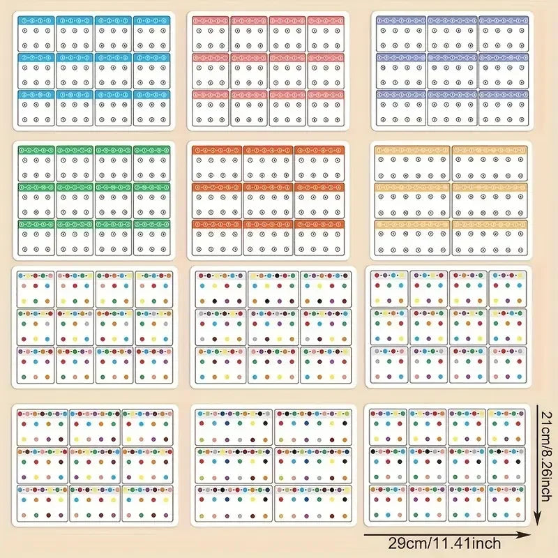 Tarjetas Reutilizables de Entrenamiento A4 para Niños – Tarjetas Didácticas de 12 Páginas con Bolígrafo Borrable, Ejercicios de Memoria Visual y Concentración, Herramienta Educativa de Práctica para Niños