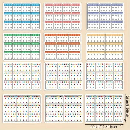 Tarjetas Reutilizables de Entrenamiento A4 para Niños – Tarjetas Didácticas de 12 Páginas con Bolígrafo Borrable, Ejercicios de Memoria Visual y Concentración, Herramienta Educativa de Práctica para Niños