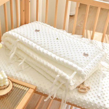 Parachoques de cuna de dibujos animados – Protector suave anticolisión para cunas de recién nacidos y ropa de cama infantil