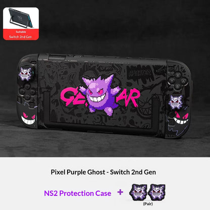 Housse de protection avec poignée pour Nintendo Switch 2 Pokémon Ectoplasma – Accessoires de jeu de dessin animé