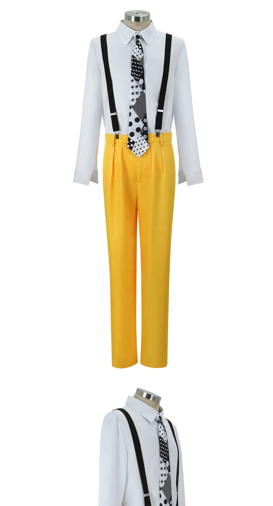 The Mask (Jim Carrey Inspired) Cosplay Costume – Yellow Suit with Green Mask & Hat for Halloween, Carnival & Masquerade Roleplay