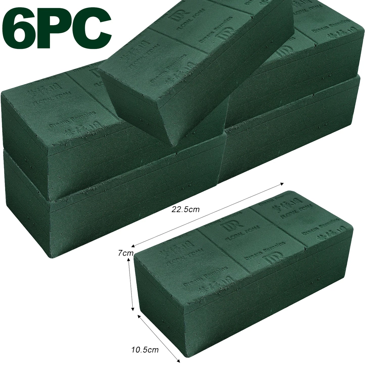 1–6PCS Floral Foam Blocks – Wet Flower Foam for Fresh & Artificial Arrangements, Weddings & DIY Crafts