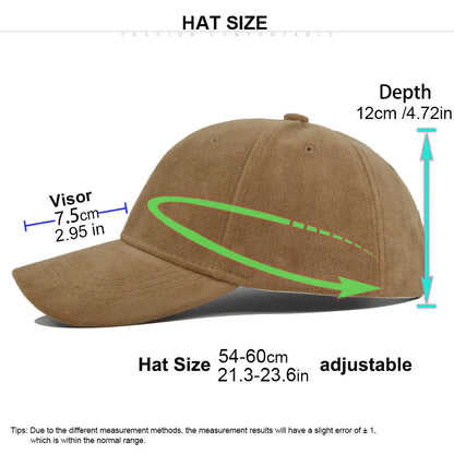 Casquette de baseball rétro en suède uni – Casquette snapback réglable hip hop pour hommes et femmes, casquette de style urbain à visière en fausse fourrure pour le printemps et l'automne