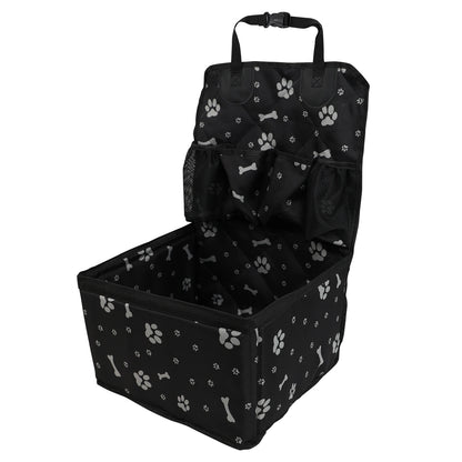 Asiento Elevador para Perros con Bolsillos de Almacenamiento, Funda de Asiento Antideslizante para Coche, Arnés de Seguridad para Perros Pequeños y Medianos