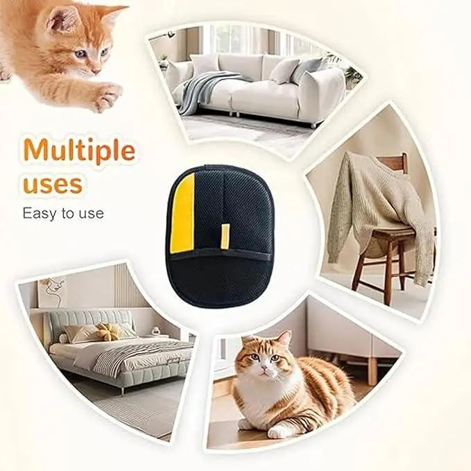 Guante quitapelos para mascotas – Cepillo rodillo quita pelusas 2 en 1 lavable y reutilizable para perros y gatos