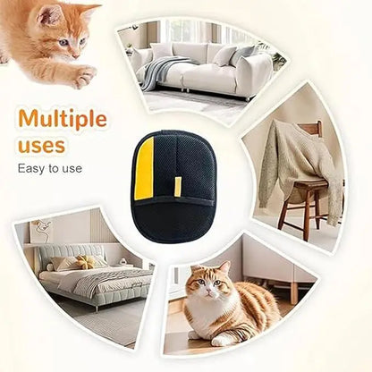 Guante quitapelos para mascotas – Cepillo rodillo quita pelusas 2 en 1 lavable y reutilizable para perros y gatos