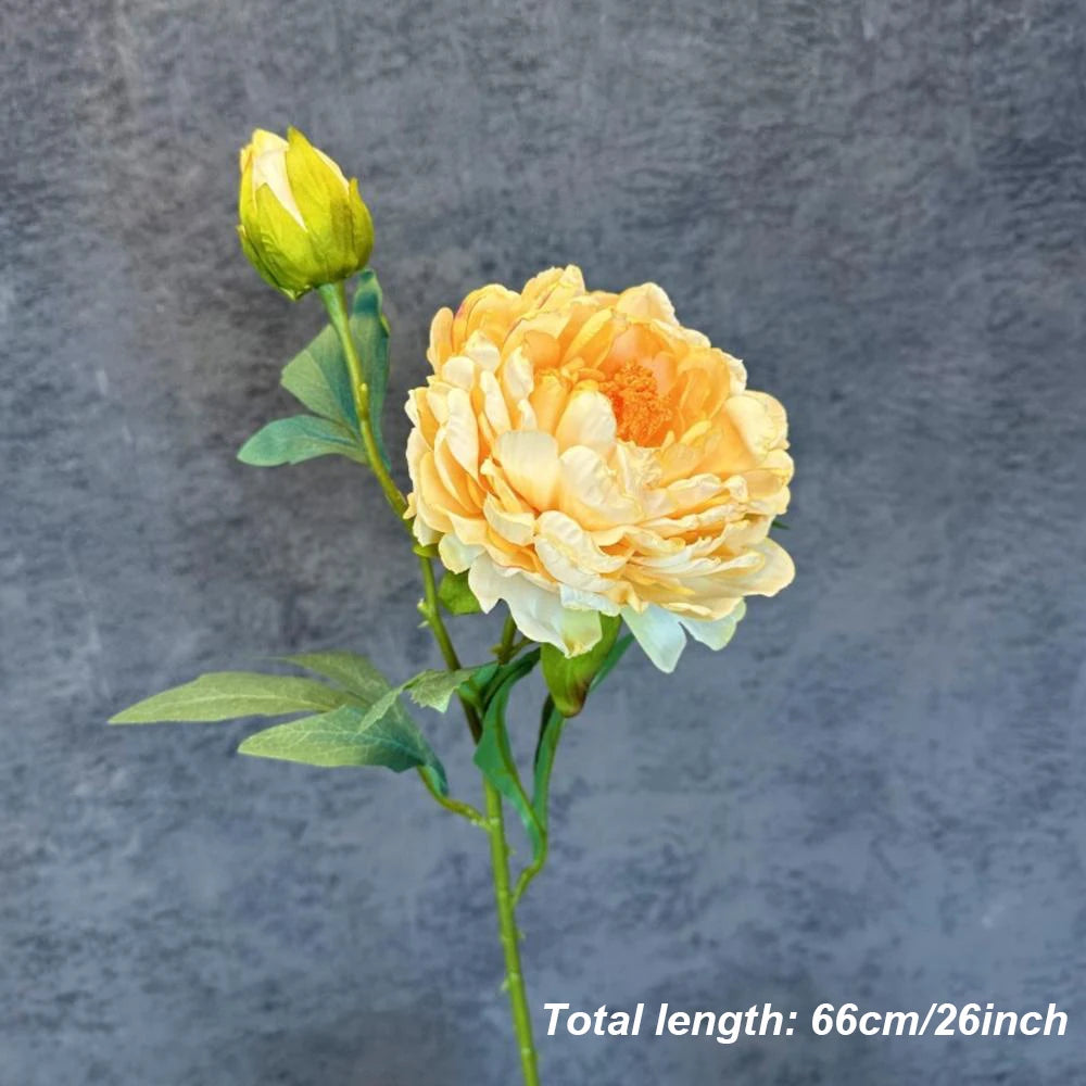 Grande Pivoine Artificielle en Soie – Bouquet de Fausses Pivoines de Haute Qualité avec Tige, Fleur Artificielle Style Européen pour Décoration de Mariage, Décoration Intérieure et Arrangements Floraux DIY
