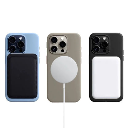 Coque MagSafe en silicone liquide pour iPhone 15 Pro Max – Housse de protection magnétique compatible avec la recharge sans fil